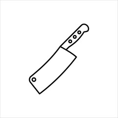Kitchen knife icon, vector illustration on white background