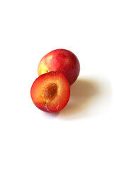 closeup of ripe cheery plum