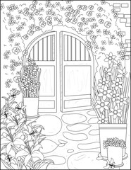 coloring page nature