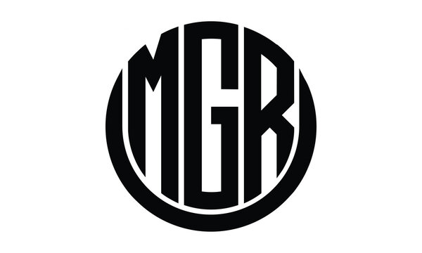 MGR shield with round shape logo design vector template | monogram logo | abstract logo | wordmark logo | lettermark logo | business logo | brand logo | flat logo.	