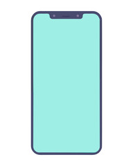 Blank smartphone gadget, isolated illustration