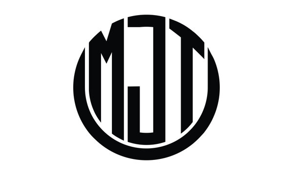 MJT shield with round shape logo design vector template | monogram logo | abstract logo | wordmark logo | lettermark logo | business logo | brand logo | flat logo.	
