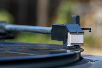 The needle of a LP player