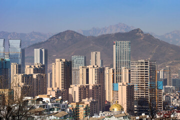 Fototapeta na wymiar Cityscape at Qingdao, Shandong, China
