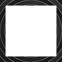 dark silver pattern square frame