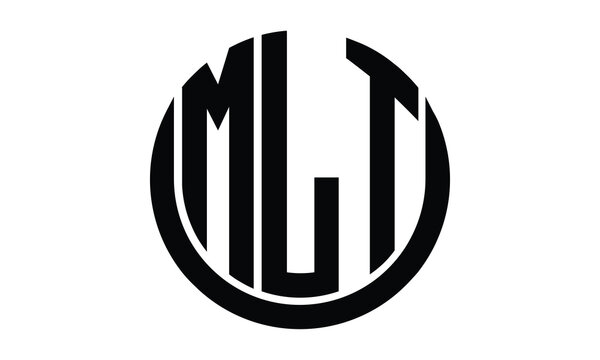 MLT shield with round shape logo design vector template | monogram logo | abstract logo | wordmark logo | lettermark logo | business logo | brand logo | flat logo.	