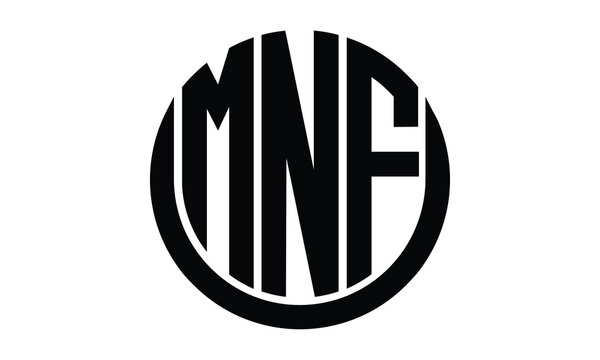 MNF shield with round shape logo design vector template | monogram logo | abstract logo | wordmark logo | lettermark logo | business logo | brand logo | flat logo.	