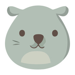 Cheerful puppy mascot isolated