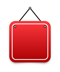 square hanging sign banner