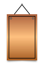 bronze rectangle hanging sign banner