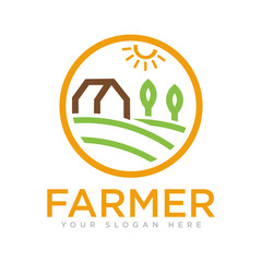 Farmer and Gardener Design Illustration