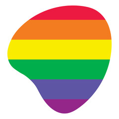 rainbow organic shape