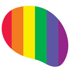 rainbow organic shape