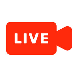 Live stream line icon online symbol , illustration