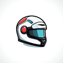 Fototapeta premium Motorcycle Helmet Vector Bike Helmet Vector Illustration