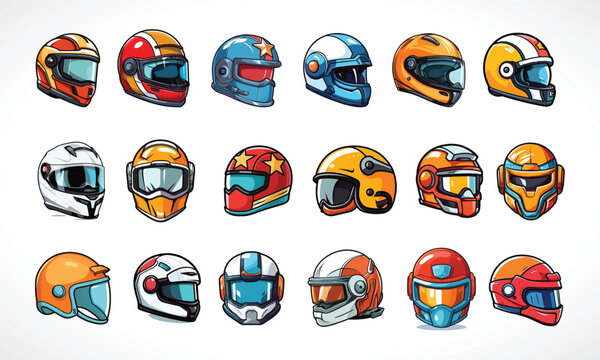 Motorcycle Helmet Vector Pack