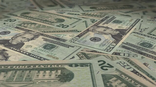 Dollar Background Loop 20 dollars
