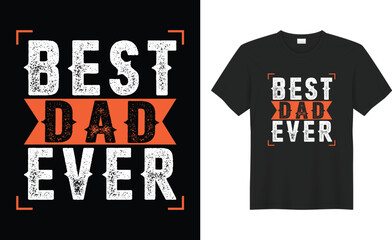 Happy Father's Day typography best T-Shirt Design vector template. Dad Lover Retro vintage, simple, gift, heart, Funny, poster, family, papa, son, Daddy graphic print-ready quotes Bundle Shirts.  