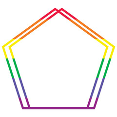 rainbow lgbtq pentagon frame