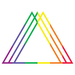 rainbow lgbtq triangle frame
