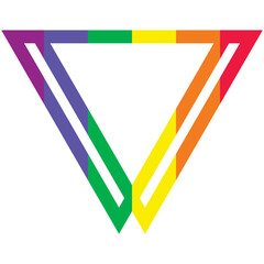 rainbow lgbtq triangle frame