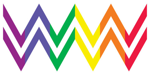 rainbow lgbtq wavy line
