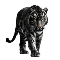 Obraz premium black tiger isolated on white