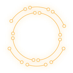 neon tech line frame