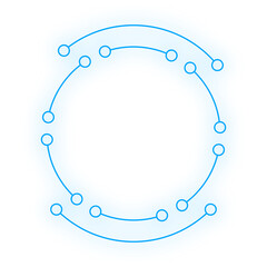 neon tech line frame