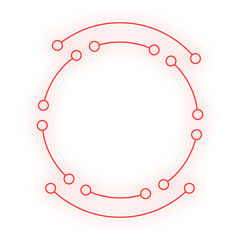 neon tech line frame