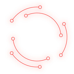 neon tech line frame