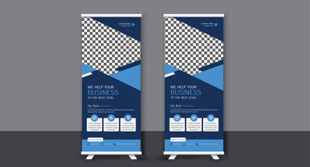 Roll up banner stand template design. corporate Roll up background for Presentation. Vertical roll up, x-stand, exhibition display, Marketing, Promotion