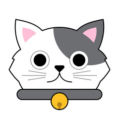 cute cat head element