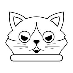 cute cat line element