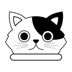 cute cat line element