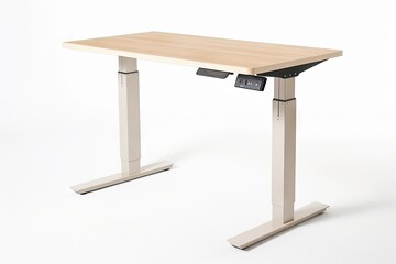 desk with adjustable height and tilt, to meet the needs of users of different heights, created with generative ai