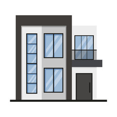 Luxury house. Stylish design project. Flat style vector illustration