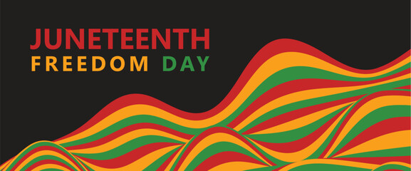 Juneteenth Freedom Day banner, vector illustration.