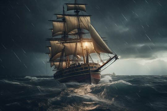 Pirate Ship Stormy Ocean Sailing Ship Epoxy Resin Tumbler – Wicked Fantasy  Designs