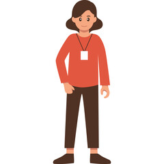 Young Female Accountant Illustration