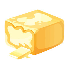 Fresh organic cheese slice