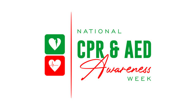 CPR and AED Awareness week background template