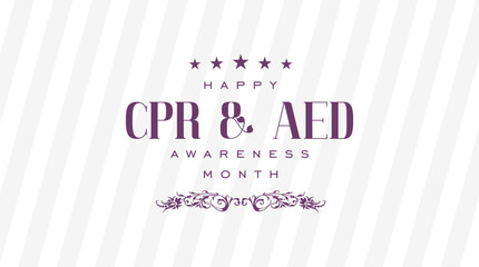CPR and AED Awareness week background template