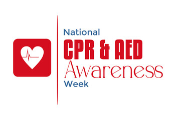 CPR and AED Awareness week background template