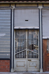 Fototapeta na wymiar old wooden door with windows