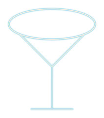 Neon Lights Sign Wine Glass Icon