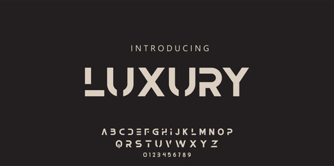 Abstract elegant luxury typeface design vector	