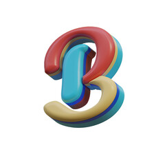 Colorful & Plastic 3D Alphabet or PNG Letters