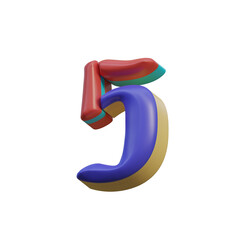 Colorful & Plastic 3D Alphabet or PNG Letters