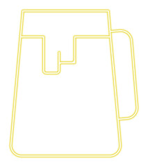 Neon Lights Sign Beer Jug Icon